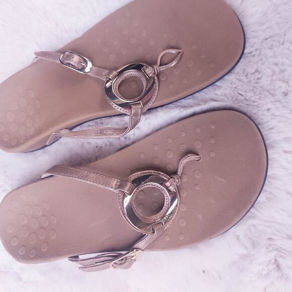 Vionic Karina Gold Accent Thong Sandal 11 - Picture 2 of 7